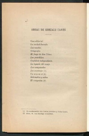 Obras de Gonzalo Cantó