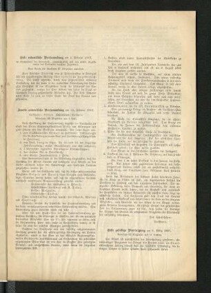 Erste ordentliche Versammlung am 3. Februar 1887