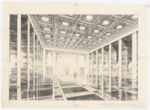 Reichsluftfahrtministerium, Berlin: Saalbau, Ehren-/Festsaal: Perspektivische Ansicht