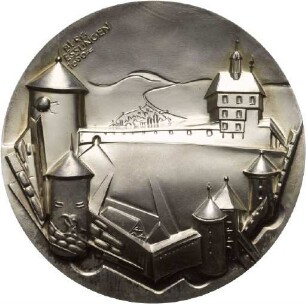Medaille von Victor Huster auf die Burg Esslingen