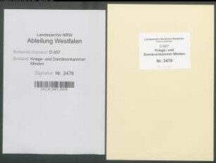 Verkauf der Vorwerksgebäude der Vogtei Schildesche (Amt Sparrenberg)