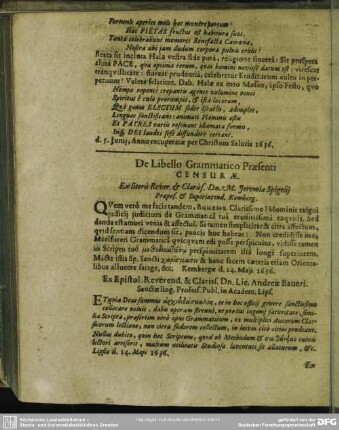 De Libello Grammatico Praesenti Censurae