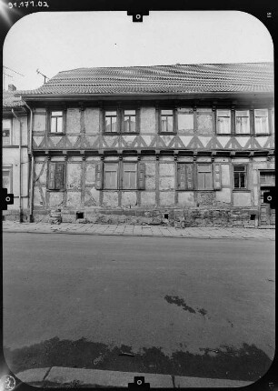 Bleicherode, Hauptstraße 131. Ehem. Kanzlei (um 1721). Straßenfront (Teilansicht)