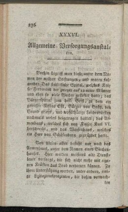 XXXVI. Allgemeine Versorgungsanstalten