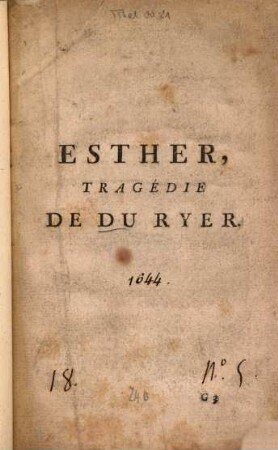 Esther : Tragédie