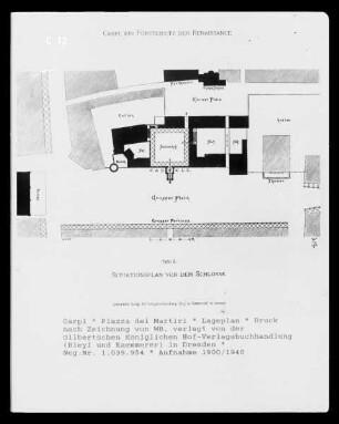 Die Piazza dei Martiri in Carpi, Lageplan