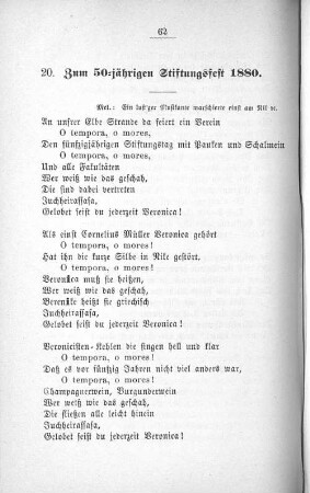 Zum 50-jährigen Stiftungsfest 1880.