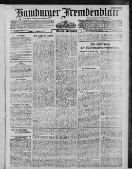 Hamburger Fremdenblatt, Abendausgabe