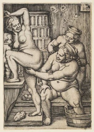 Drei Frauen in der Badestube