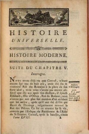 Histoire Universelle, Depuis Le Commencement Du Monde Jusqu'a Présent, 98. Contenant l'Histoire d'Allemagne depuis la mort de Frédéric en 1248, jusqu'à celle de Charles V. en 1558