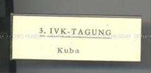 Tagung des Internationalen Vorbereitungskomitees für die 10. Weltfestspiele, (3. Tagung), Kuba