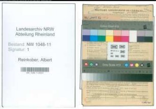 Entnazifizierung Albert Reinkober , geb. 30.06.1902 (Lagerist)