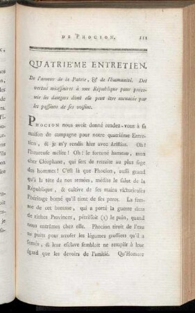 Quatriéme Entretien.
