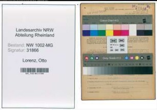 Entnazifizierung Otto Lorenz , geb. 13.09.1899 (Arbeiter)