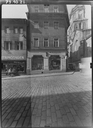 Meißen-Altstadt, An der Frauenkirche 1. Wohn- und Geschäftshaus (1. H. 19. Jh.). Straßenfront (von der Fleischergasse)