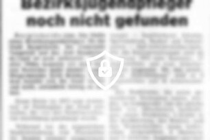 Bezirksjugendpfleger noch nicht gefunden