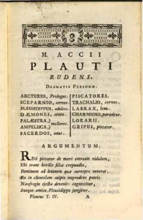 M. Accii Plauti Comoediae, 4