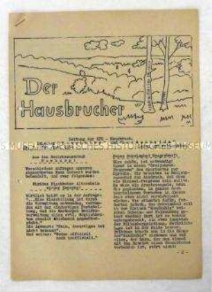 Hektografierte Zeitung der KPD-Ortsgruppe Hamburg-Hausbruch zu kommunalen Themen