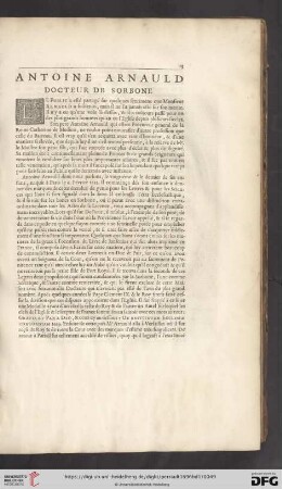 Antoine Arnauld, docteur de Sorbone