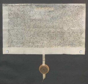 Michael Spengel, Schultheiß, und genannte Mitglieder des Gerichts zu Zeutern beurkunden eine Gültverschreibung des Lorenz Kneller und seiner Ehefrau Katharina über 20 Gulden gegenüber Wilhelm Rehm, Generalkollektor des Bistums Speyer.