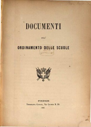 Documenti sull'ordinamento delle scuole