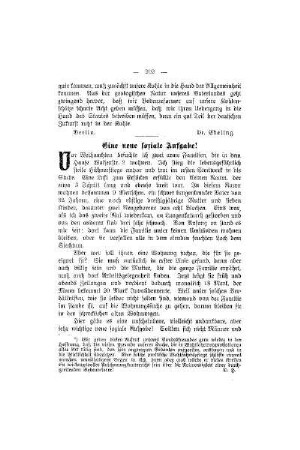 Eine neue soziale Aufgabe!