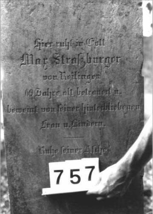Grabstein 757 (Detailaufnahme)