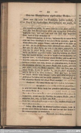 Von der Multiplikation algebraischer Größen