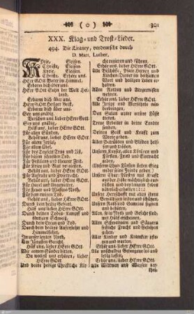 XXX. Klag- und Trost-Lieder.