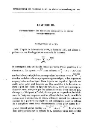 CHAPITRE III. - Développement des fonctions elliptiques en séries trigonométriques