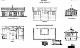 Gebrazhofen: Nebengebäude Grundriß,Schnitte,Ansichten,Fundament