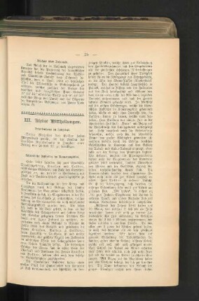 III. Kleine Mitteilungen.