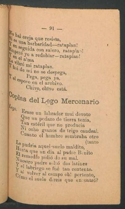 Coplas del lego mercenario