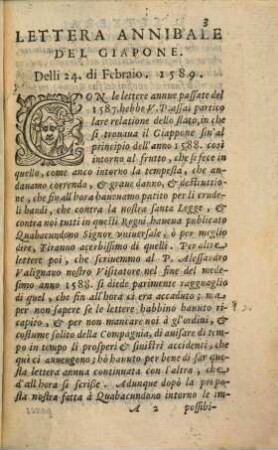Lettere Del Giapone, Et Della Cina De Gl'Anni M.D.LXXXIX & M.D.XC : Scritte al R. P. Generale della Compagnia di Giesv