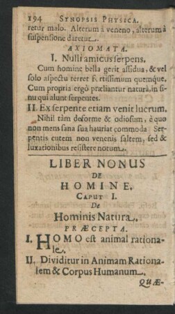 Liber Nonus. De Homine.