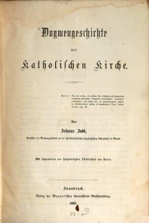 Dogmengeschichte der katholischen Kirche
