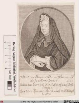 Bildnis Jeanne-Marie Guyon, Madame G., geb. Bouvier de La Motte