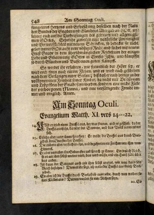 548-551, Evangelium; Eingang