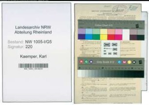 Entnazifizierung Karl Kaemper , geb. 06.03.1888 (Stadtinspektor)