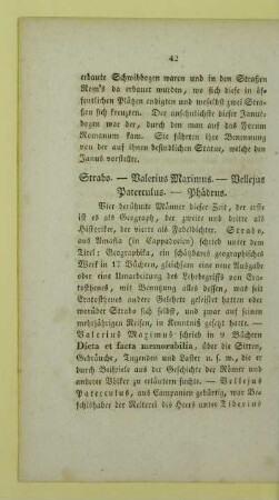 Strabo. - Valerius Maximus. - Vellejus Paterculus. - Phädrus