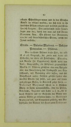 Strabo. - Valerius Maximus. - Vellejus Paterculus. - Phädrus