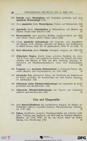 Glas und Glasgemälde (Nr. 452-479)