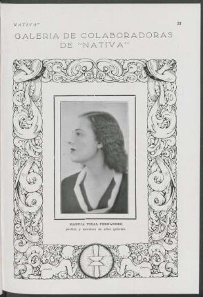 Galería de colaboradoras de "Nativa" - Maruja Vidal Fernández