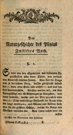 Cajus Plinius Secundus Naturgeschichte, Vierter Band