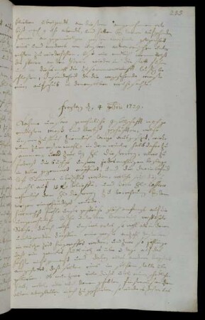 Freytag d 4 9bris 1729.