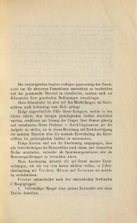 Untersuchungen über die congenitalen Defecte und Hemmungsbildungen der Extremitäten