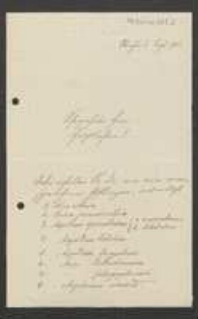 Brief von Hermann Stadler an Unbekannt