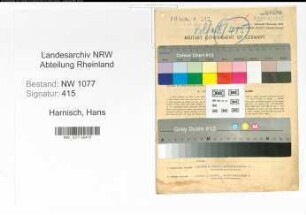 Entnazifizierung Hans Harnisch , geb. 21.10.1898 (Beamter)