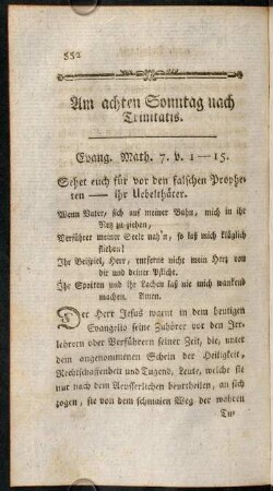 552-563, Am achten Sonntag nach Trinitatis.