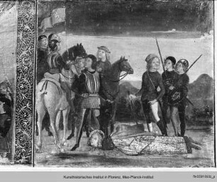 Die Anbetung des Kindes mit dem heiligen Secondiano und dem heiligen Hieronymus : Das Martyrium des heiligen Secondiano